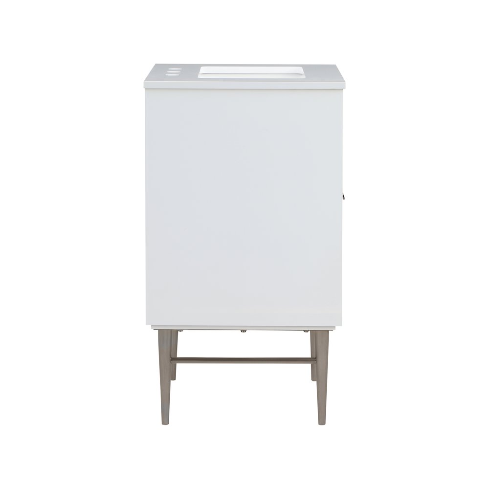 Modernist White Bathroom Vanity. Picture 5
