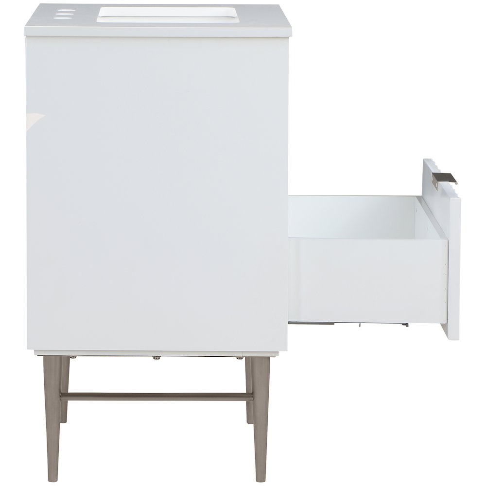 Modernist White Bathroom Vanity. Picture 6