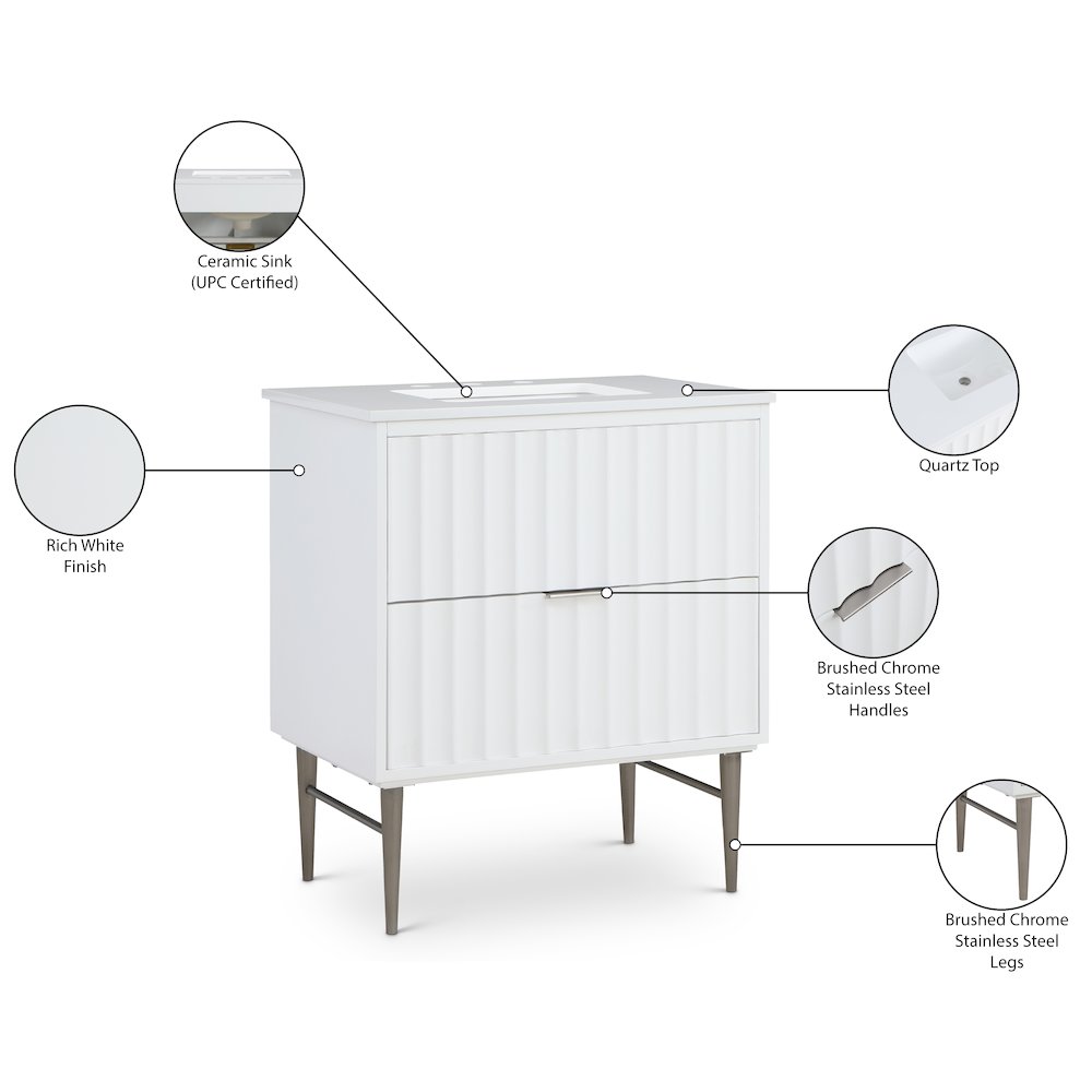 Modernist White Bathroom Vanity. Picture 15