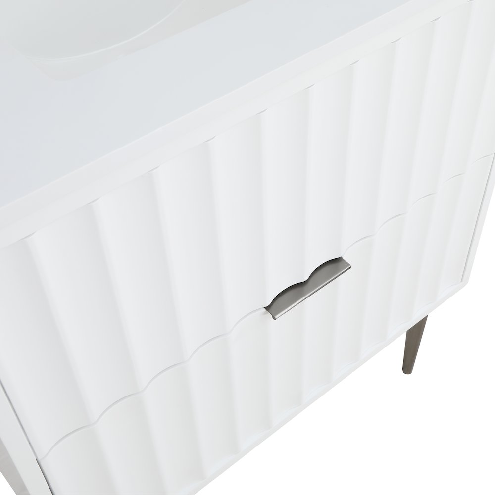 Modernist White Bathroom Vanity. Picture 9