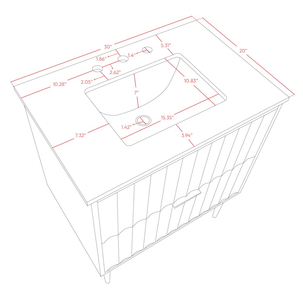 Modernist White Bathroom Vanity. Picture 12