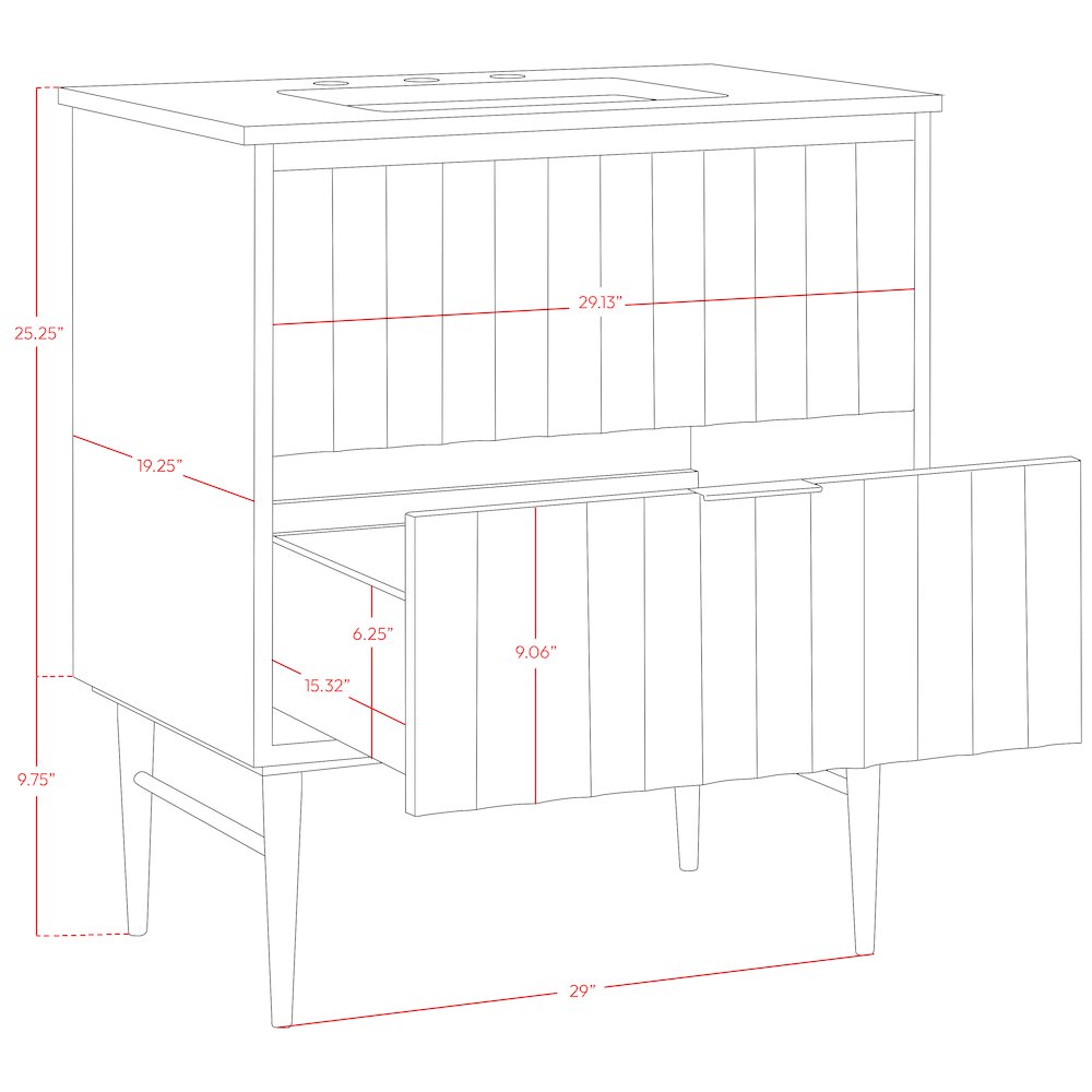 Modernist White Bathroom Vanity. Picture 13