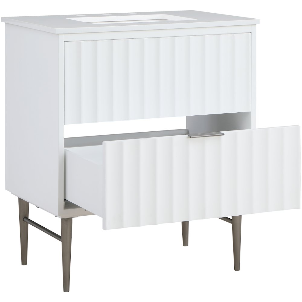 Modernist White Bathroom Vanity. Picture 2