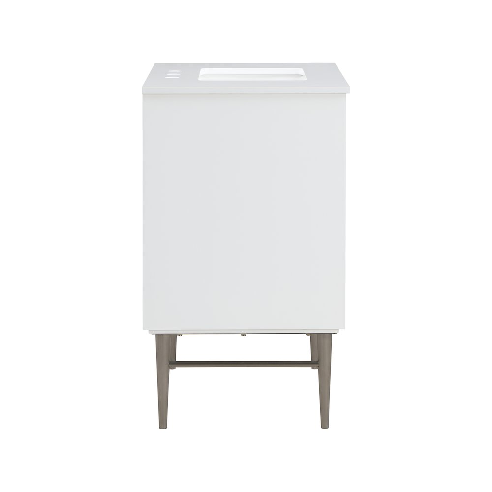 Modernist White Bathroom Vanity. Picture 5