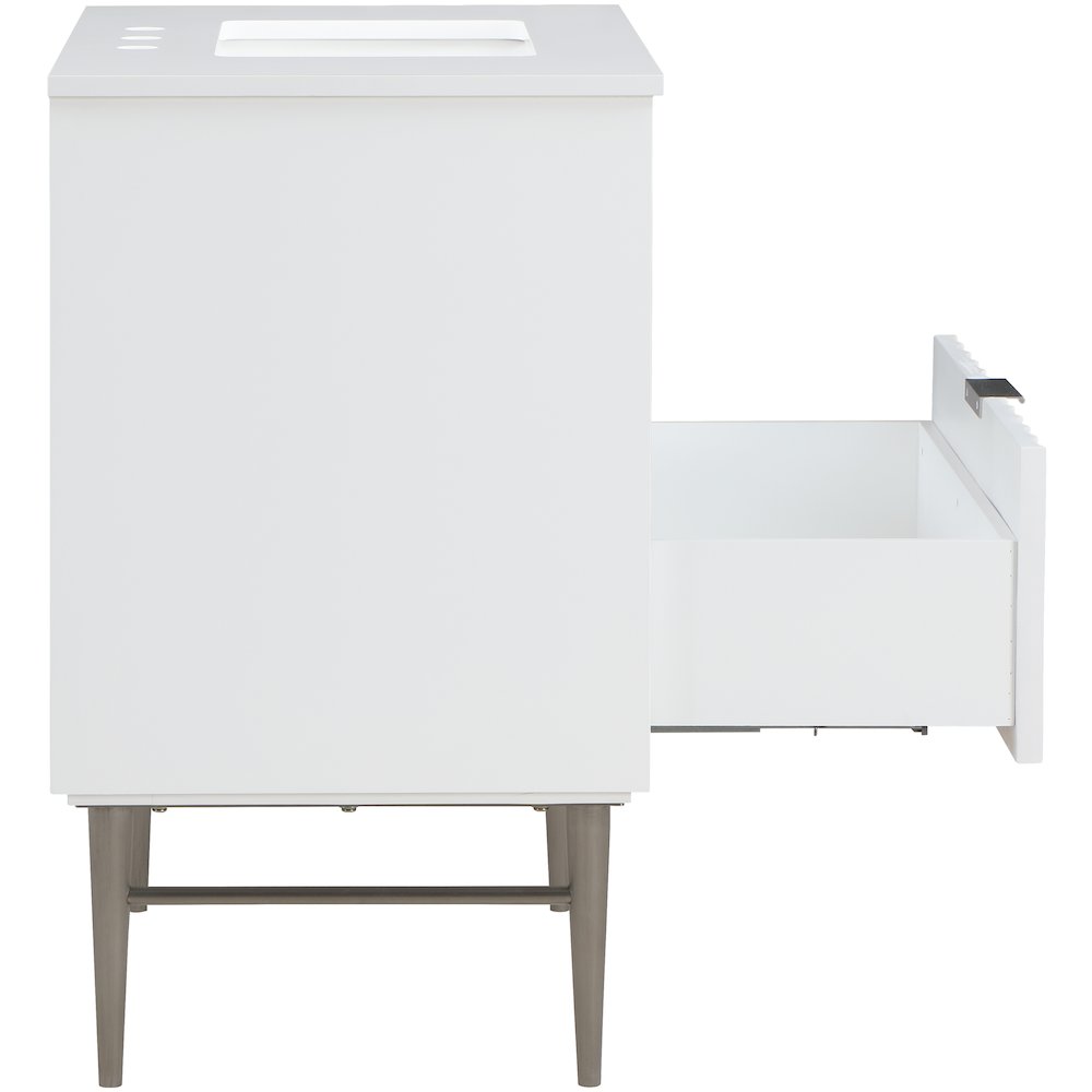 Modernist White Bathroom Vanity. Picture 6