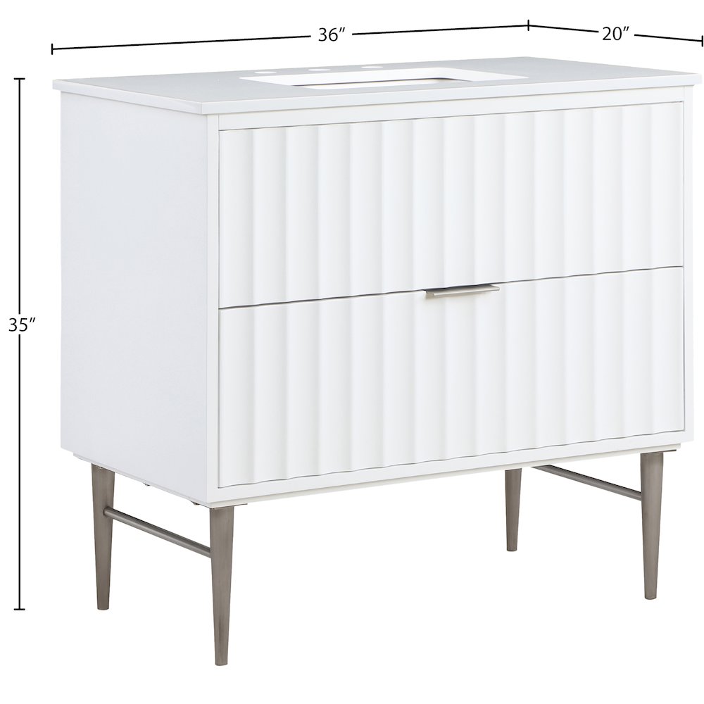 Modernist White Bathroom Vanity. Picture 12