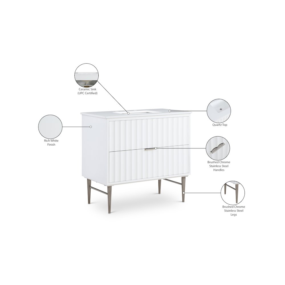 Modernist White Bathroom Vanity. Picture 13
