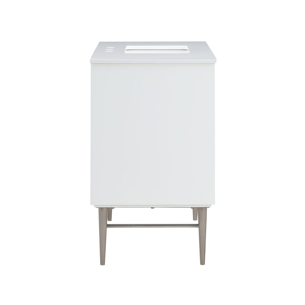 Modernist White Bathroom Vanity. Picture 5