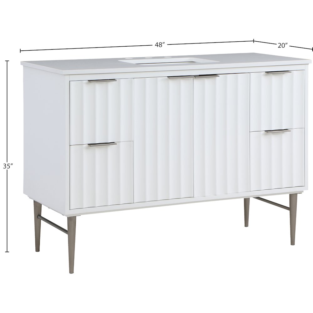 Modernist White Bathroom Vanity. Picture 14