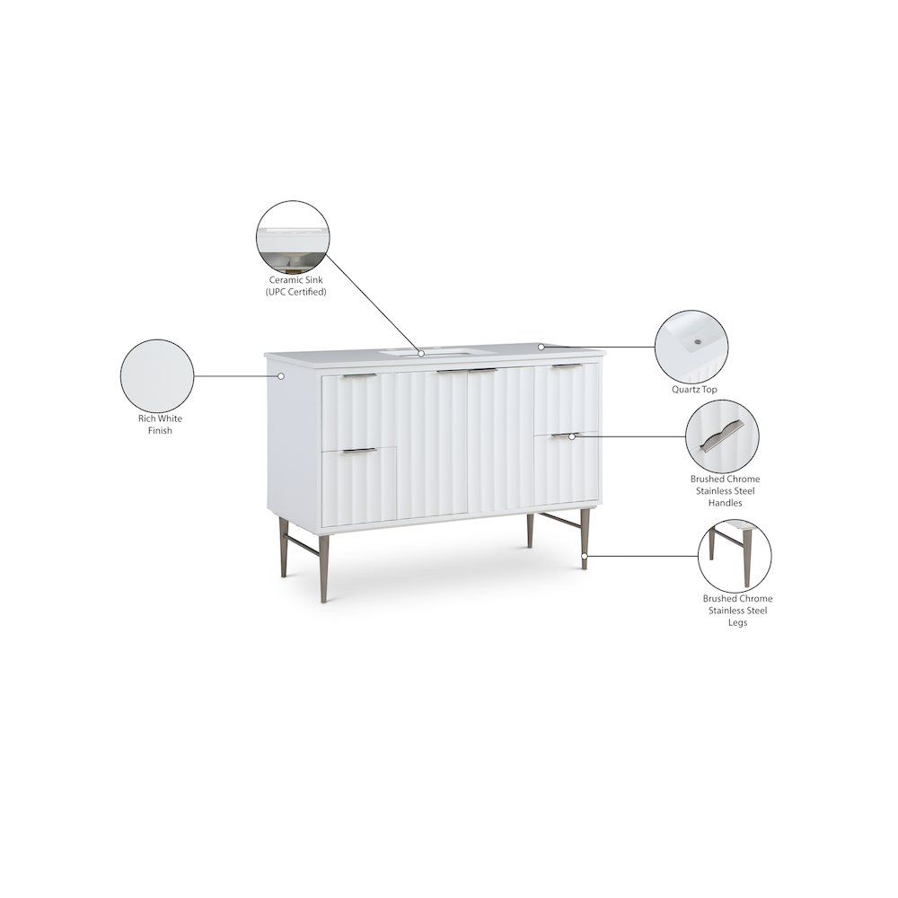 Modernist White Bathroom Vanity. Picture 15