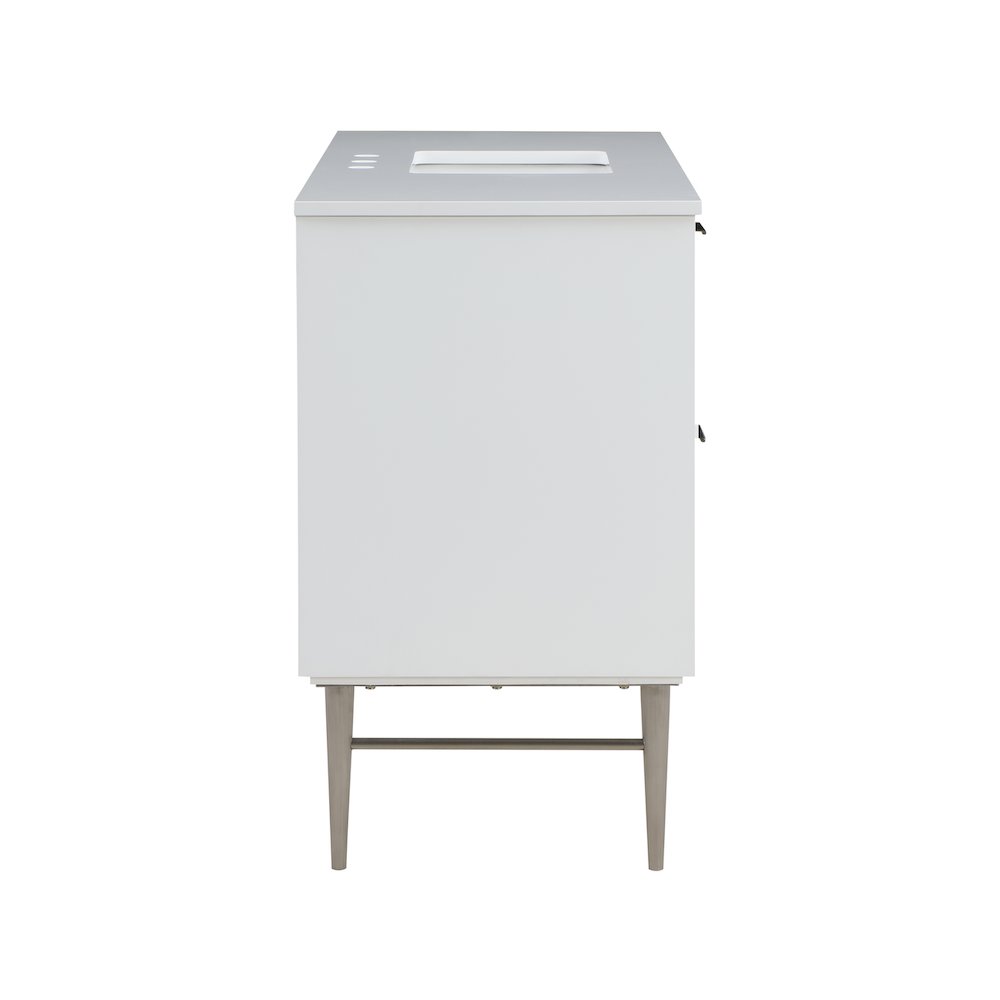 Modernist White Bathroom Vanity. Picture 5