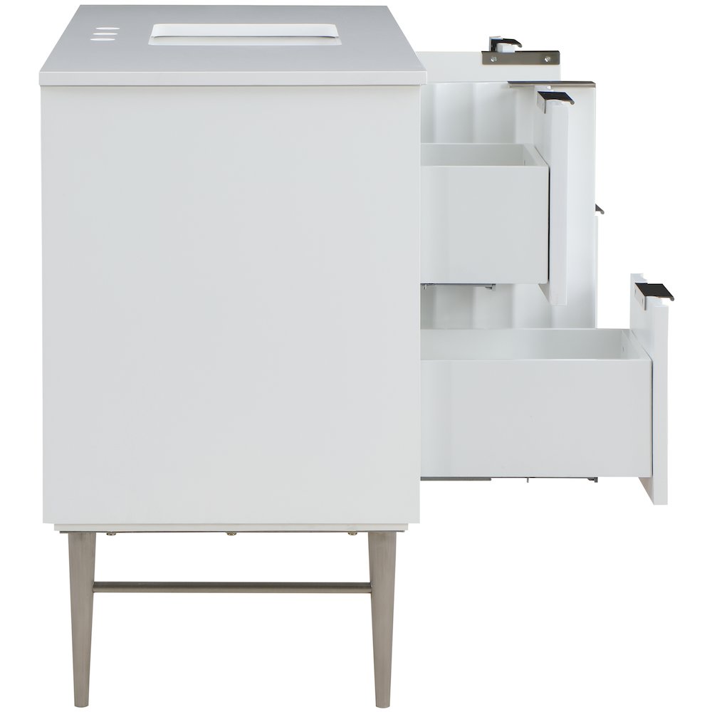 Modernist White Bathroom Vanity. Picture 6