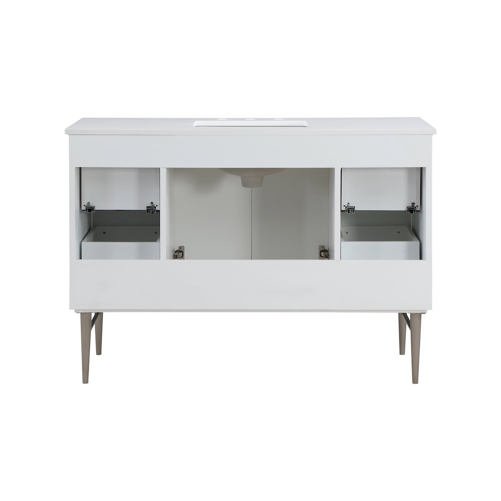 Modernist White Bathroom Vanity. Picture 7