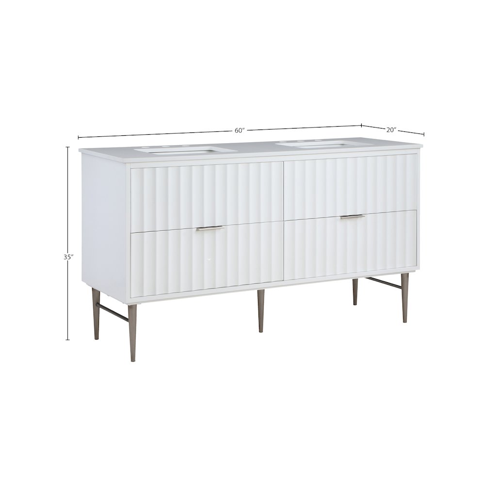Modernist White Bathroom Vanity. Picture 14