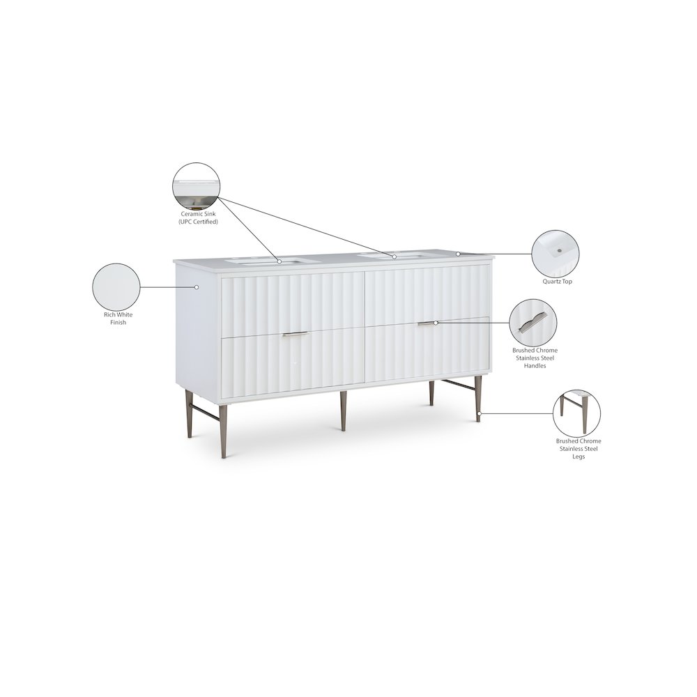 Modernist White Bathroom Vanity. Picture 15