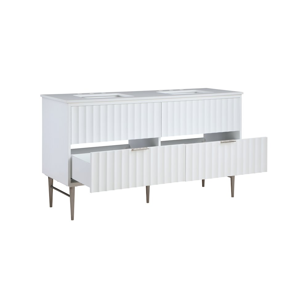 Modernist White Bathroom Vanity. Picture 2