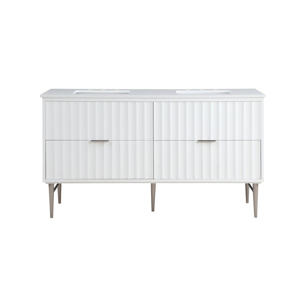 Modernist White Bathroom Vanity. Picture 3