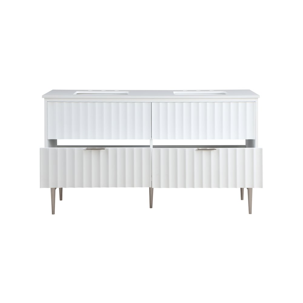 Modernist White Bathroom Vanity. Picture 4