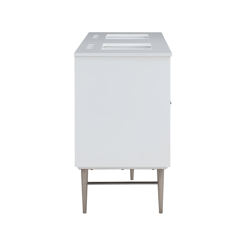 Modernist White Bathroom Vanity. Picture 5