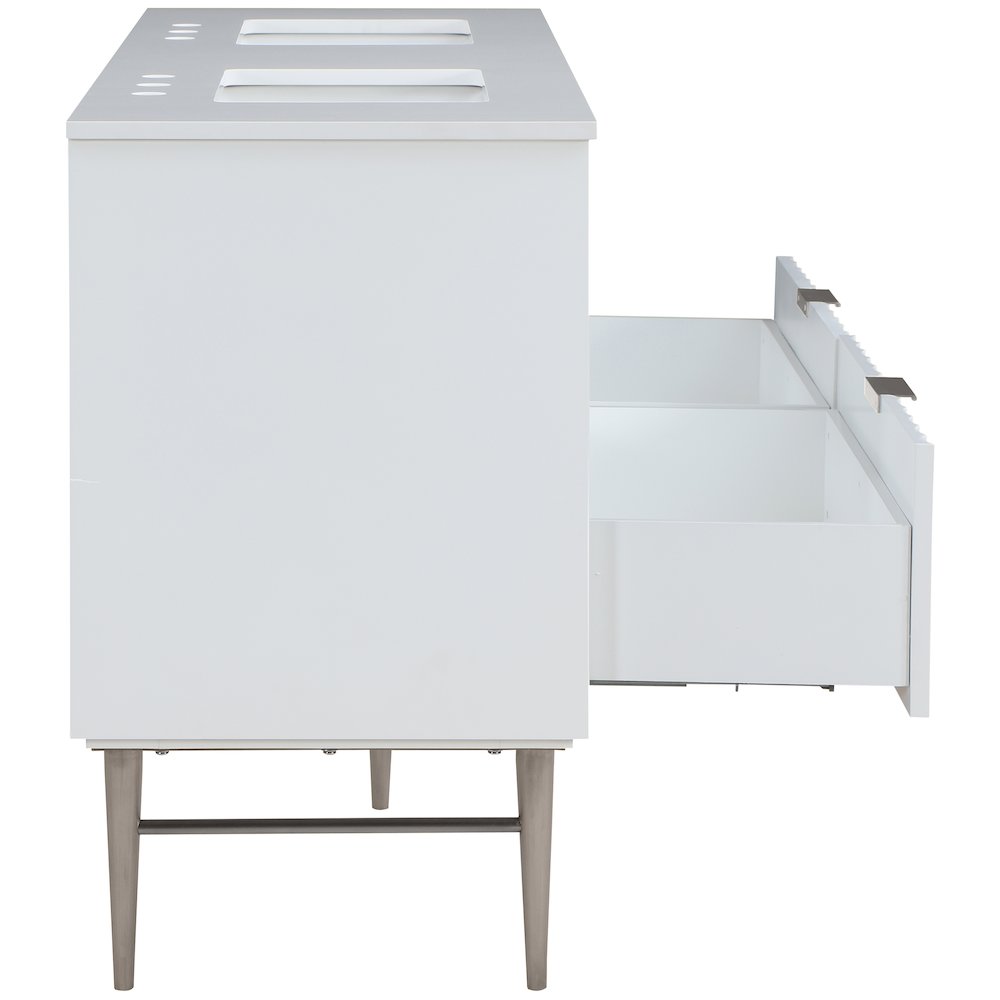 Modernist White Bathroom Vanity. Picture 6