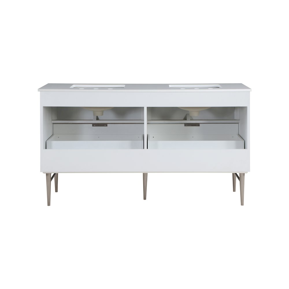 Modernist White Bathroom Vanity. Picture 7