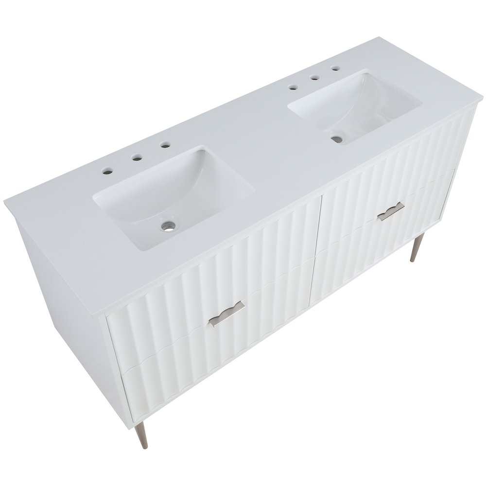 Modernist White Bathroom Vanity. Picture 8
