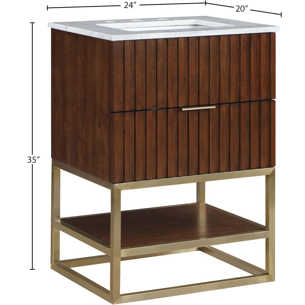Monad Walnut Bathroom Vanity. Picture 14