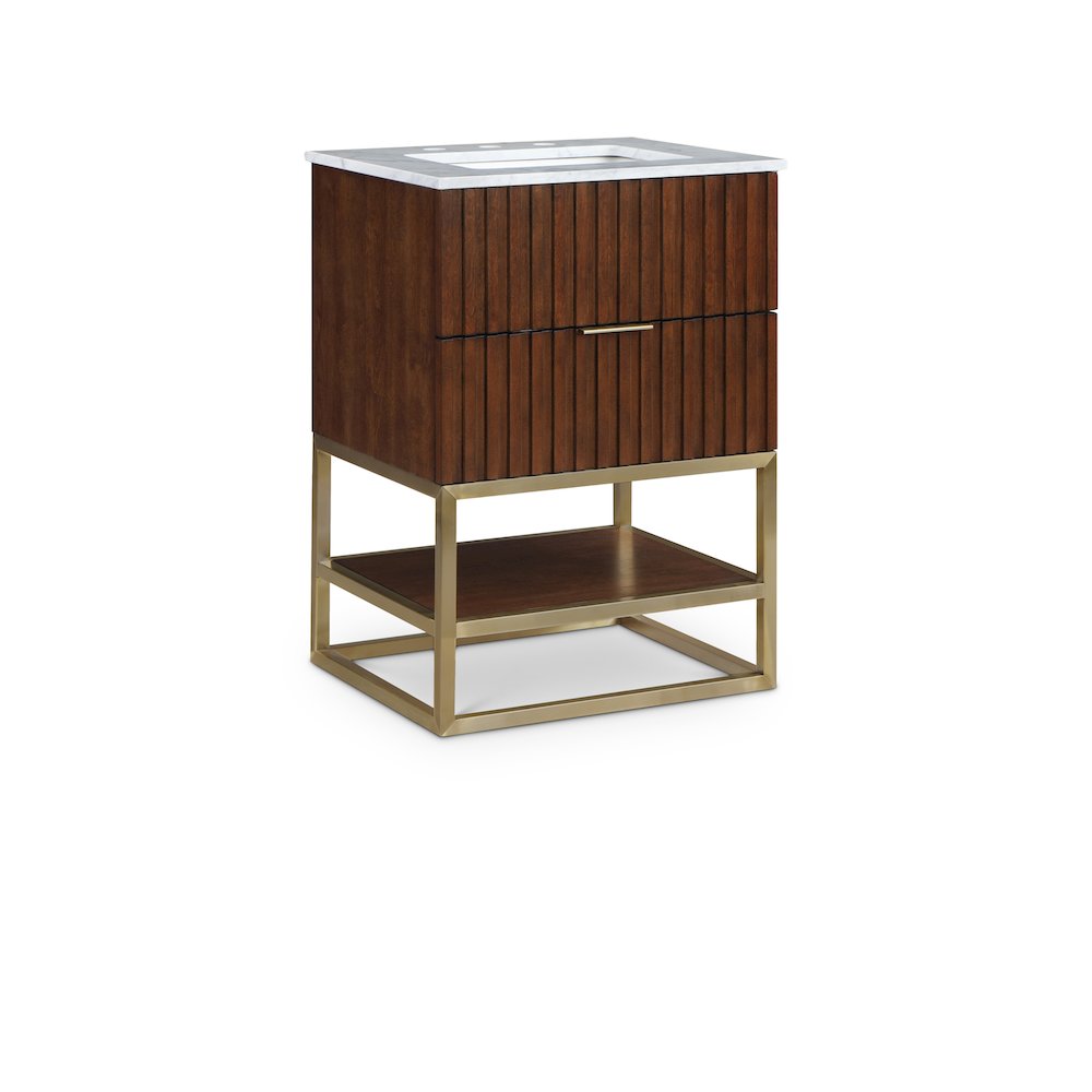 Monad Walnut Bathroom Vanity. Picture 1