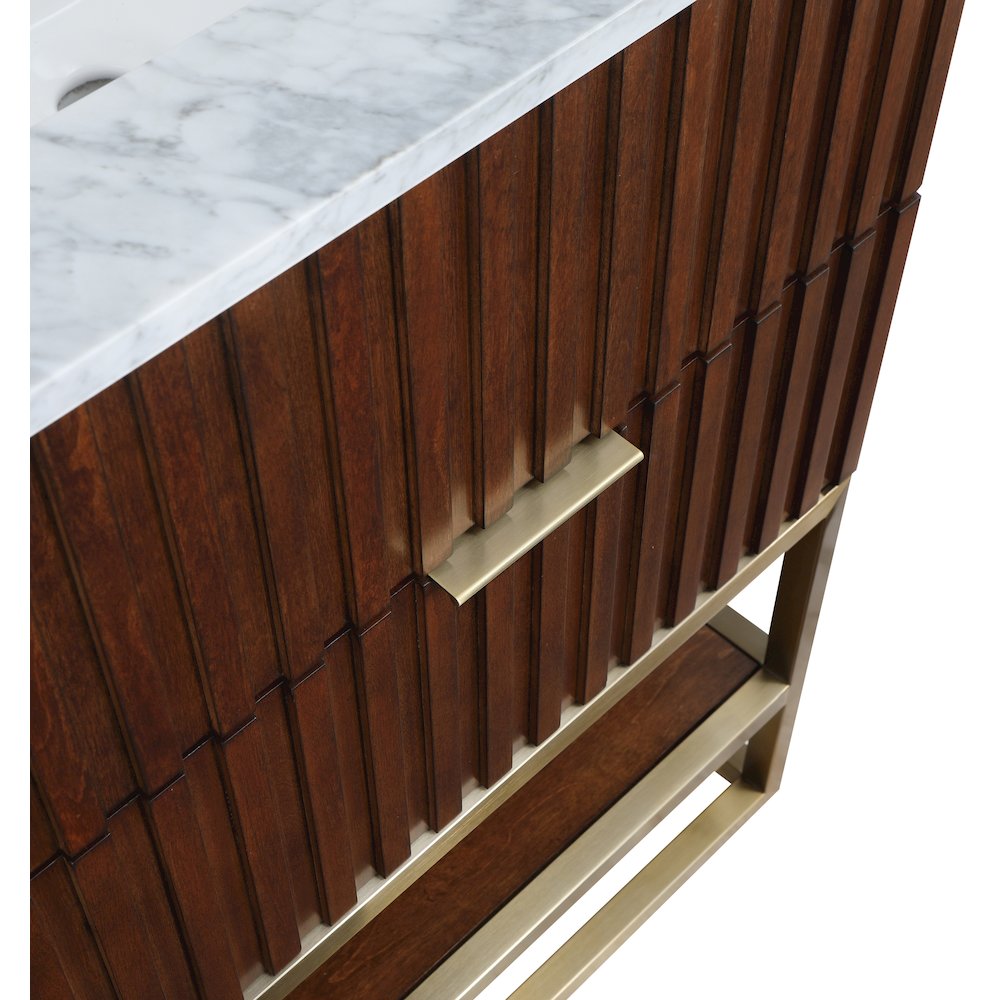 Monad Walnut Bathroom Vanity. Picture 11