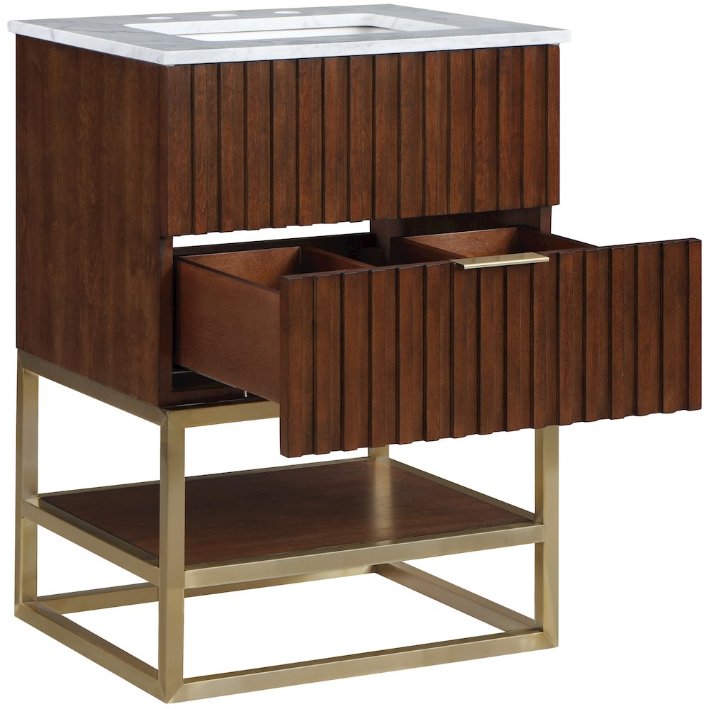 Monad Walnut Bathroom Vanity. Picture 2