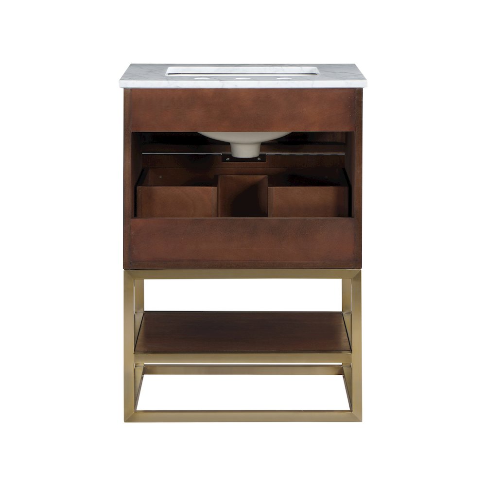 Monad Walnut Bathroom Vanity. Picture 7