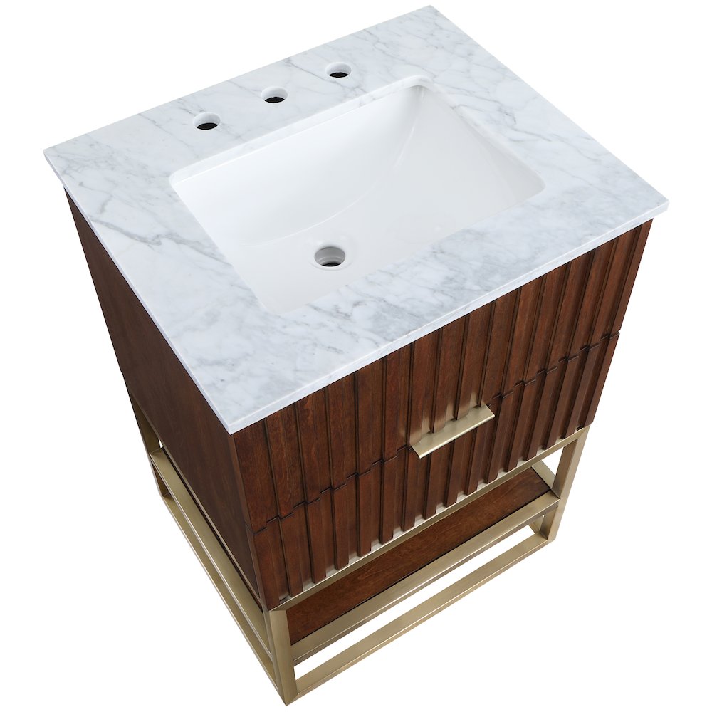 Monad Walnut Bathroom Vanity. Picture 8
