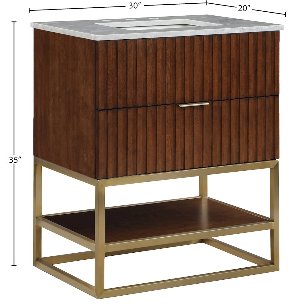 Monad Walnut Bathroom Vanity. Picture 14