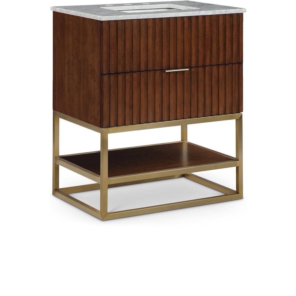 Monad Walnut Bathroom Vanity. Picture 1