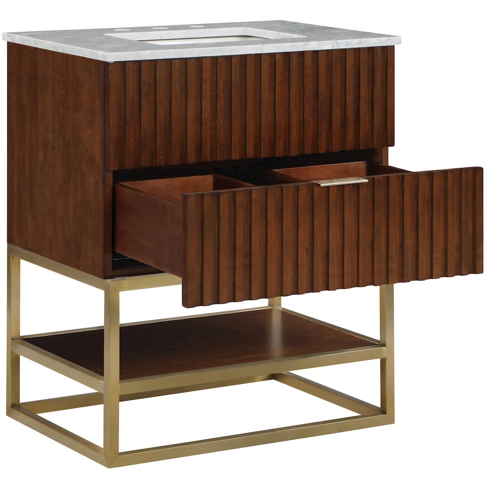 Monad Walnut Bathroom Vanity. Picture 2