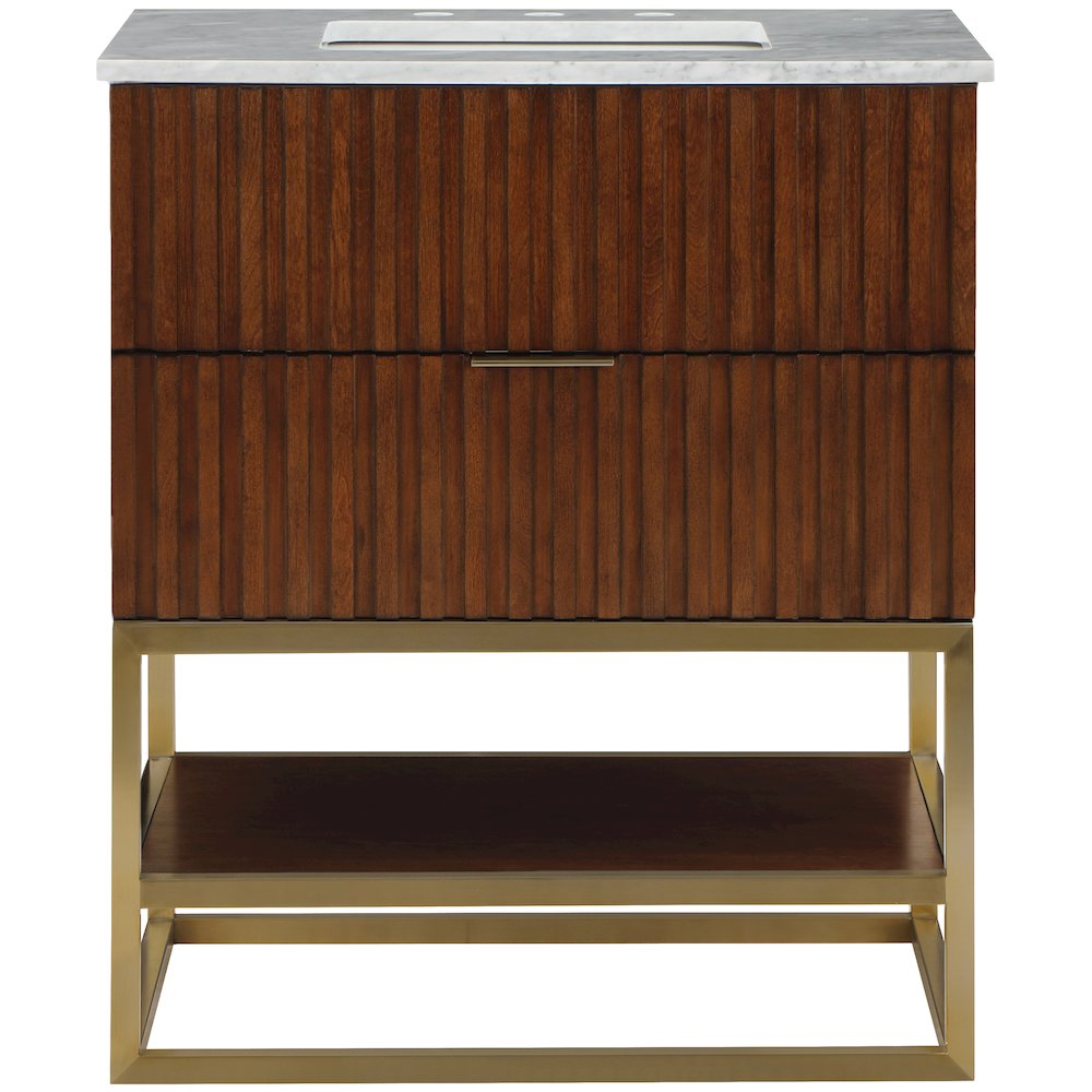 Monad Walnut Bathroom Vanity. Picture 3