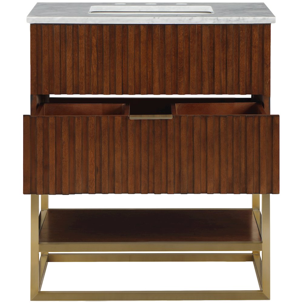 Monad Walnut Bathroom Vanity. Picture 4