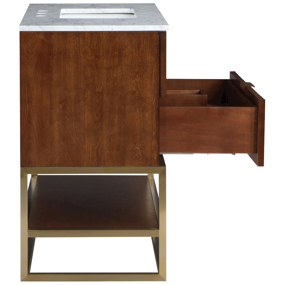 Monad Walnut Bathroom Vanity. Picture 6