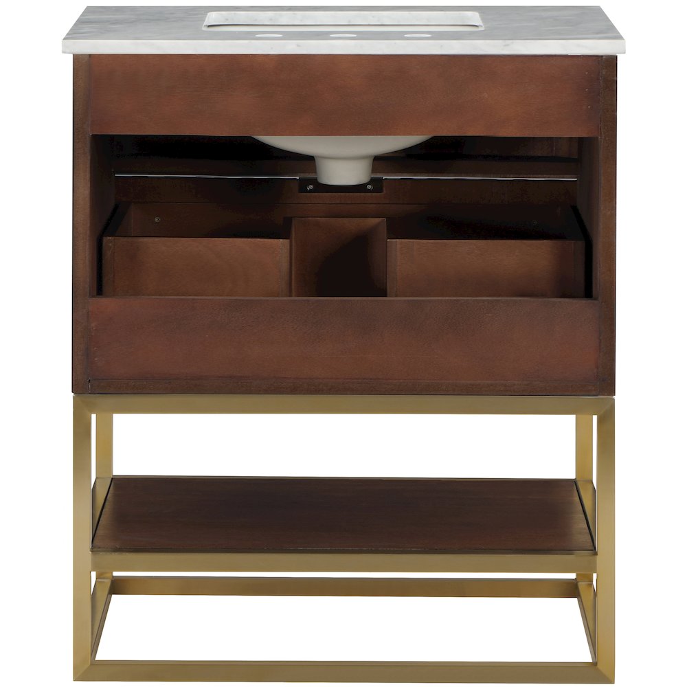 Monad Walnut Bathroom Vanity. Picture 7