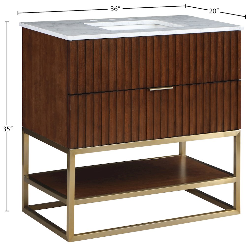 Monad Walnut Bathroom Vanity. Picture 14