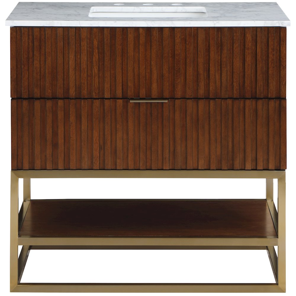 Monad Walnut Bathroom Vanity. Picture 3