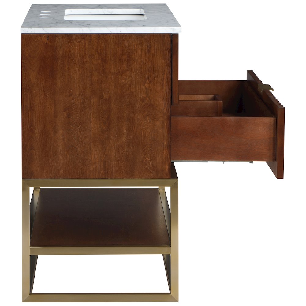 Monad Walnut Bathroom Vanity. Picture 6