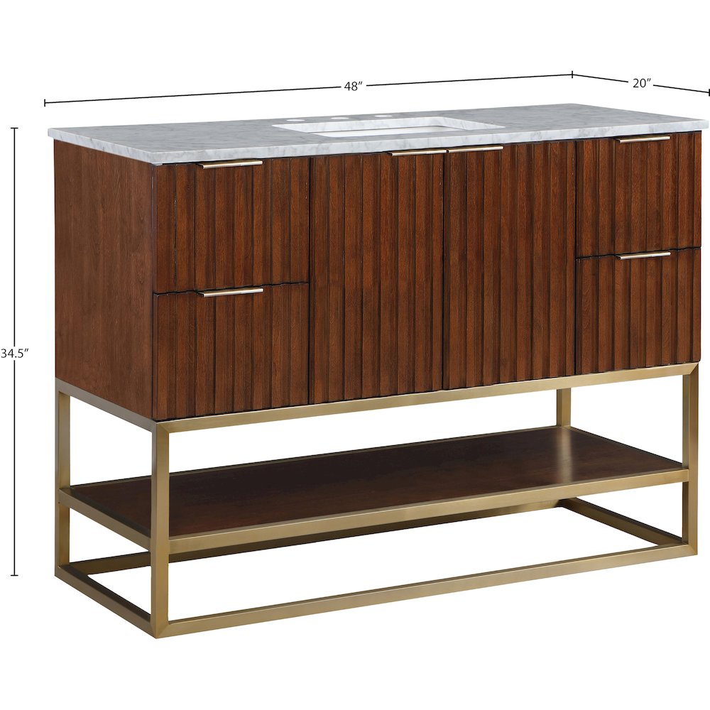 Monad Walnut Bathroom Vanity. Picture 14