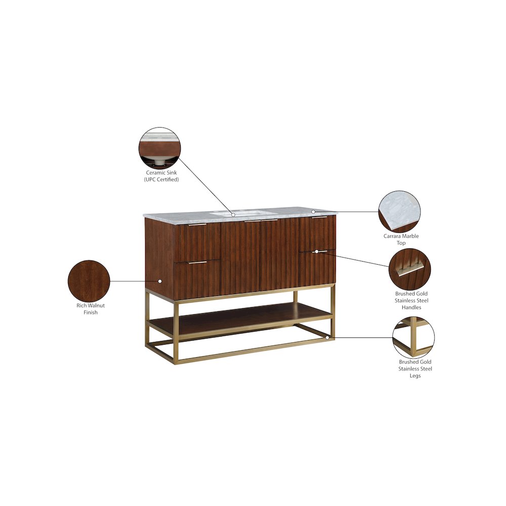 Monad Walnut Bathroom Vanity. Picture 15