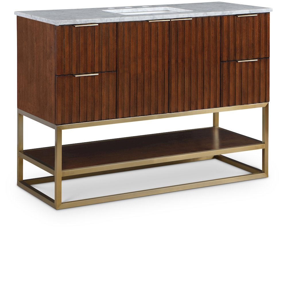 Monad Walnut Bathroom Vanity. Picture 1