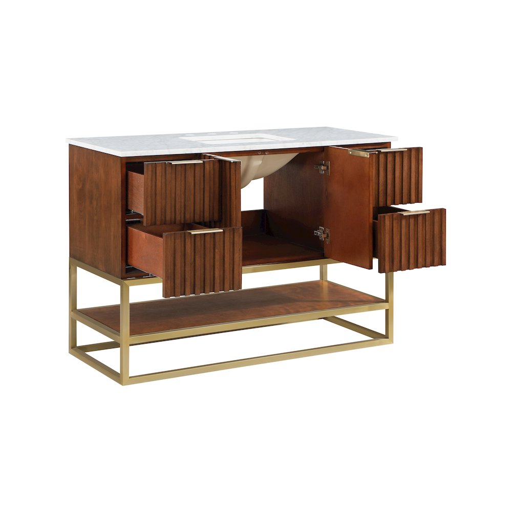 Monad Walnut Bathroom Vanity. Picture 2