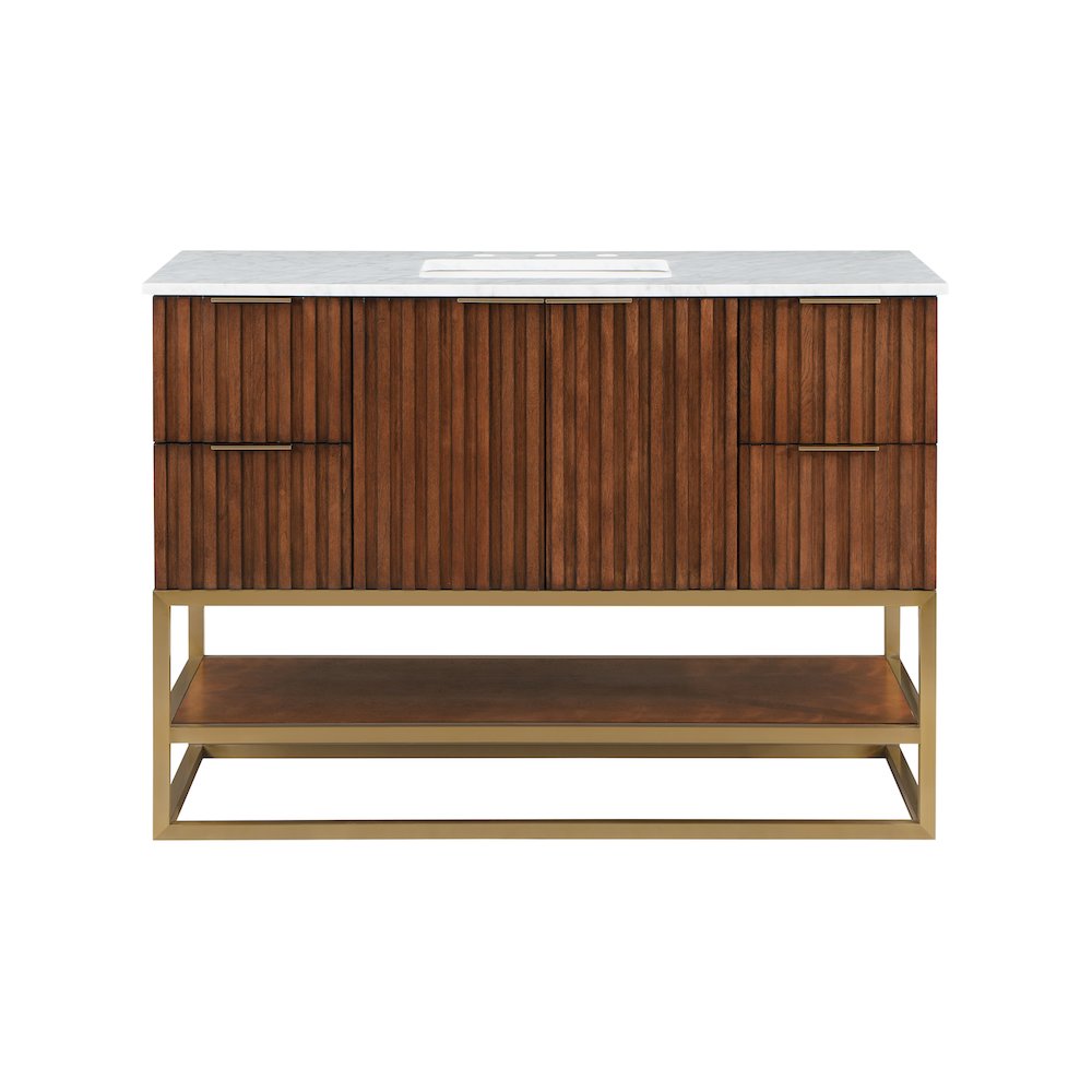 Monad Walnut Bathroom Vanity. Picture 3
