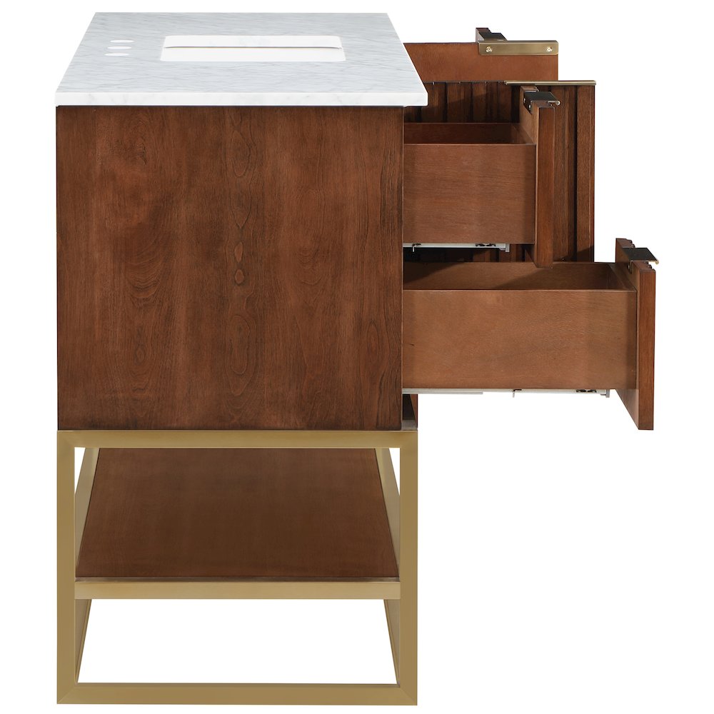 Monad Walnut Bathroom Vanity. Picture 6