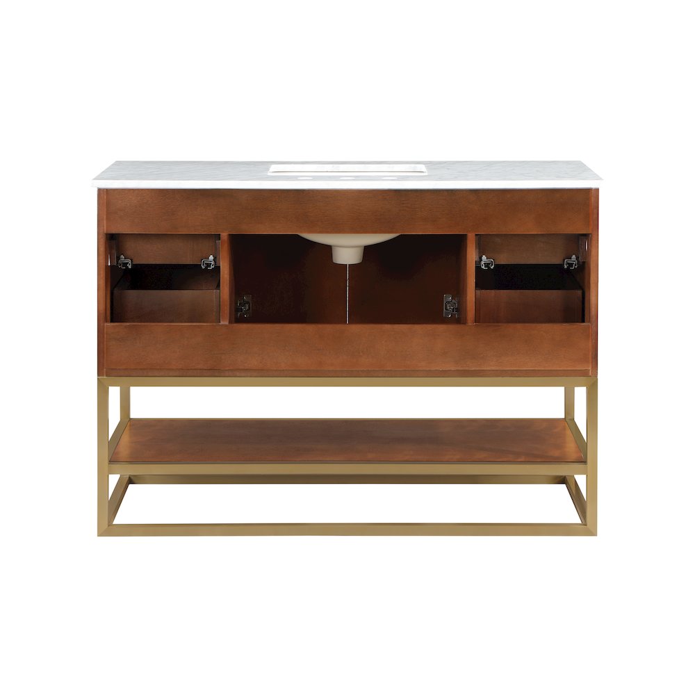 Monad Walnut Bathroom Vanity. Picture 7
