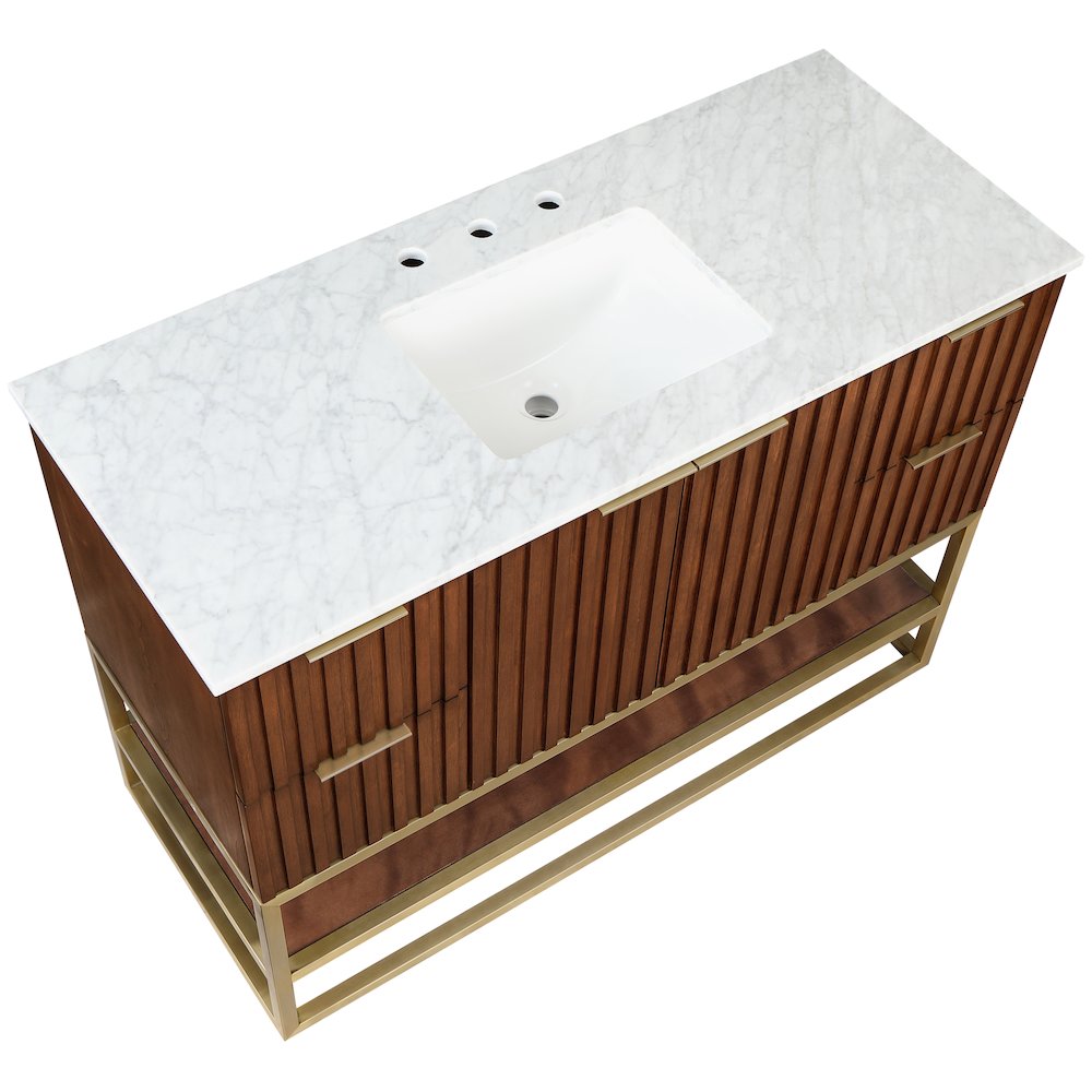 Monad Walnut Bathroom Vanity. Picture 8
